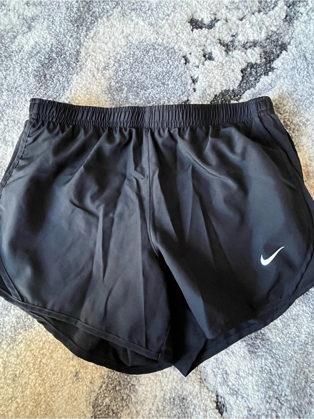 Nike kids Black Athletic Shorts with White